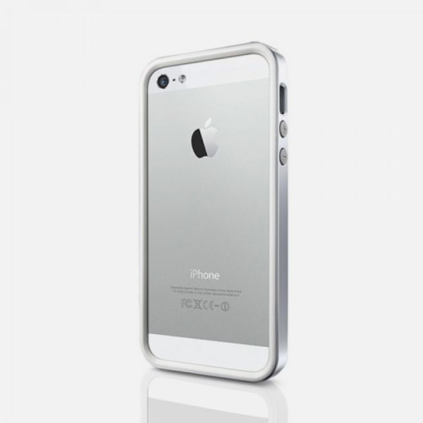 Бампер для телефона SGP Neo Hybrid EX Snow + защитная пленка (09519) Apple Iphone 5/5S серебристый