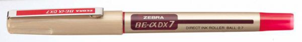 Ручка роллер ZEBRA ZEB-ROLLER BE-& DX7 (EX-JB5-R) 0,7мм игловидный пиш. наконечник красный