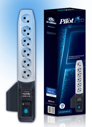 Сетевой фильтр Pilot PRO (1.8 м) серый серый